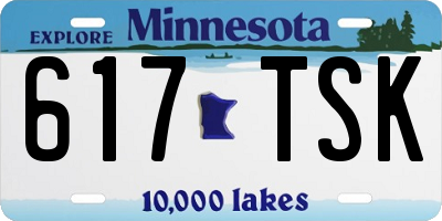 MN license plate 617TSK