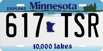 MN license plate 617TSR