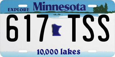 MN license plate 617TSS