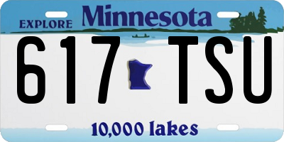 MN license plate 617TSU