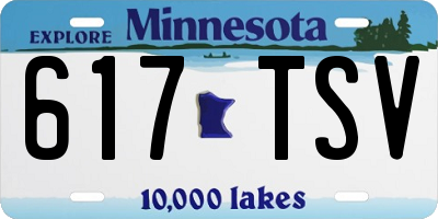 MN license plate 617TSV
