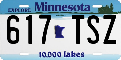 MN license plate 617TSZ
