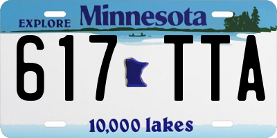 MN license plate 617TTA