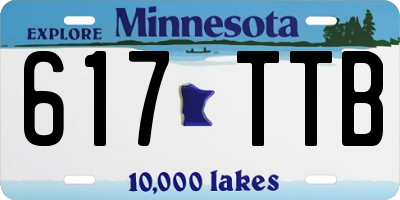 MN license plate 617TTB