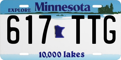 MN license plate 617TTG