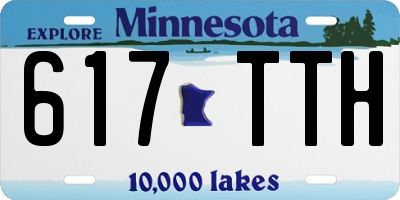MN license plate 617TTH