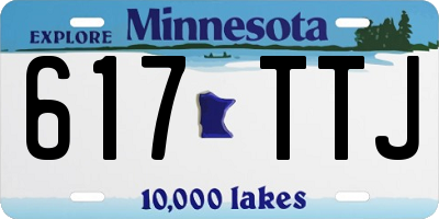 MN license plate 617TTJ