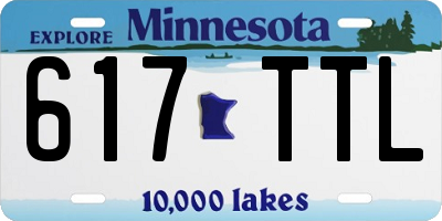 MN license plate 617TTL