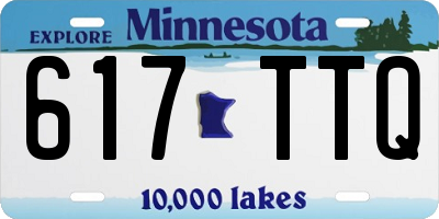MN license plate 617TTQ