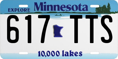 MN license plate 617TTS