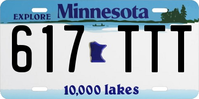 MN license plate 617TTT