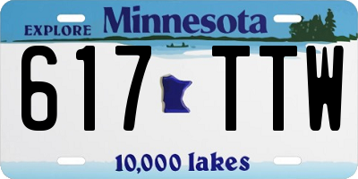 MN license plate 617TTW