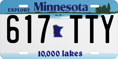 MN license plate 617TTY