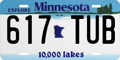 MN license plate 617TUB