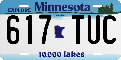 MN license plate 617TUC