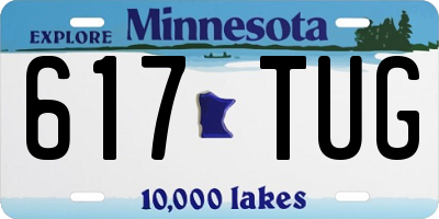 MN license plate 617TUG