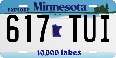 MN license plate 617TUI