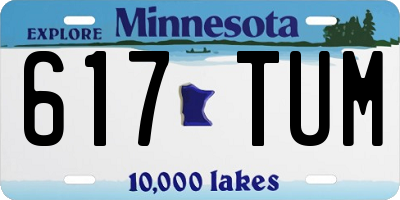 MN license plate 617TUM