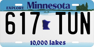 MN license plate 617TUN