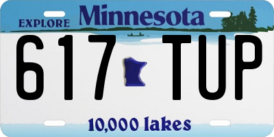 MN license plate 617TUP