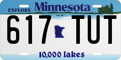MN license plate 617TUT