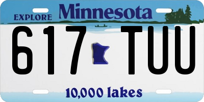 MN license plate 617TUU