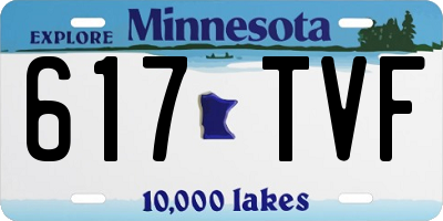 MN license plate 617TVF