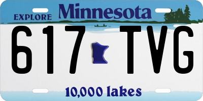 MN license plate 617TVG