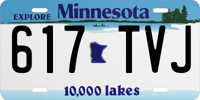 MN license plate 617TVJ