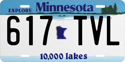 MN license plate 617TVL