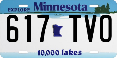 MN license plate 617TVO