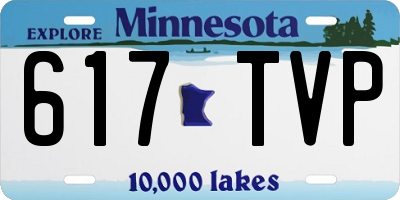 MN license plate 617TVP