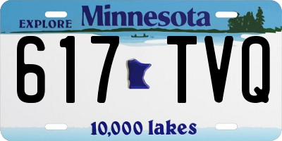 MN license plate 617TVQ