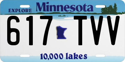 MN license plate 617TVV