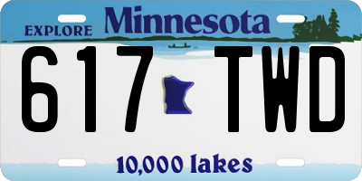 MN license plate 617TWD