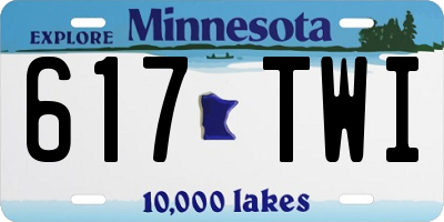 MN license plate 617TWI