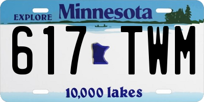 MN license plate 617TWM