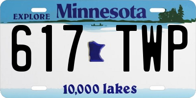 MN license plate 617TWP
