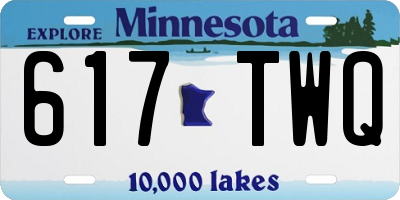 MN license plate 617TWQ