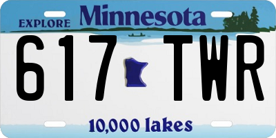 MN license plate 617TWR