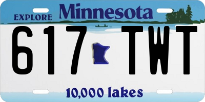 MN license plate 617TWT