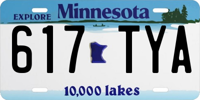 MN license plate 617TYA