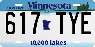 MN license plate 617TYE