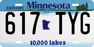 MN license plate 617TYG