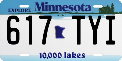 MN license plate 617TYI