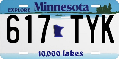 MN license plate 617TYK