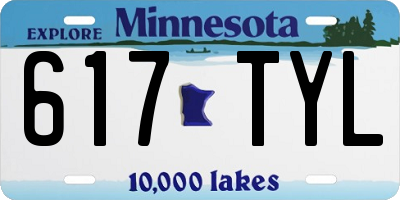MN license plate 617TYL