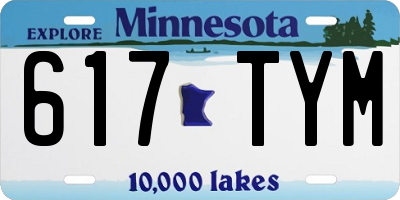 MN license plate 617TYM
