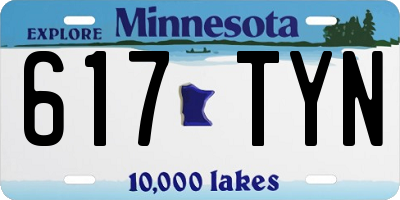 MN license plate 617TYN