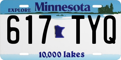 MN license plate 617TYQ